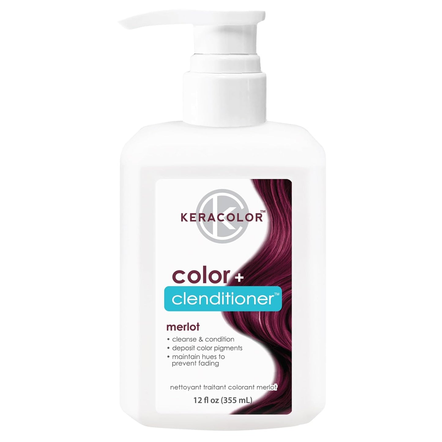 Keracolor Color + Clenditioner | 3-In-1 Color-Depositing Conditioner | 12 Fl Oz