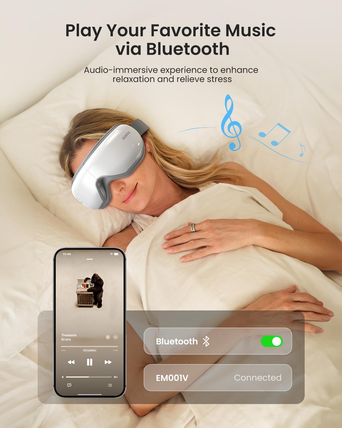 RENPHO Eye Massager with Heat, Valentines Day Gifts for Her Him Birthday Gifts for Women Mom, FSA Eligible HSA Eye Mask for Migraine,Sleep Mask for Dry Eyes Relax, Handheld Massager Eyeris 1