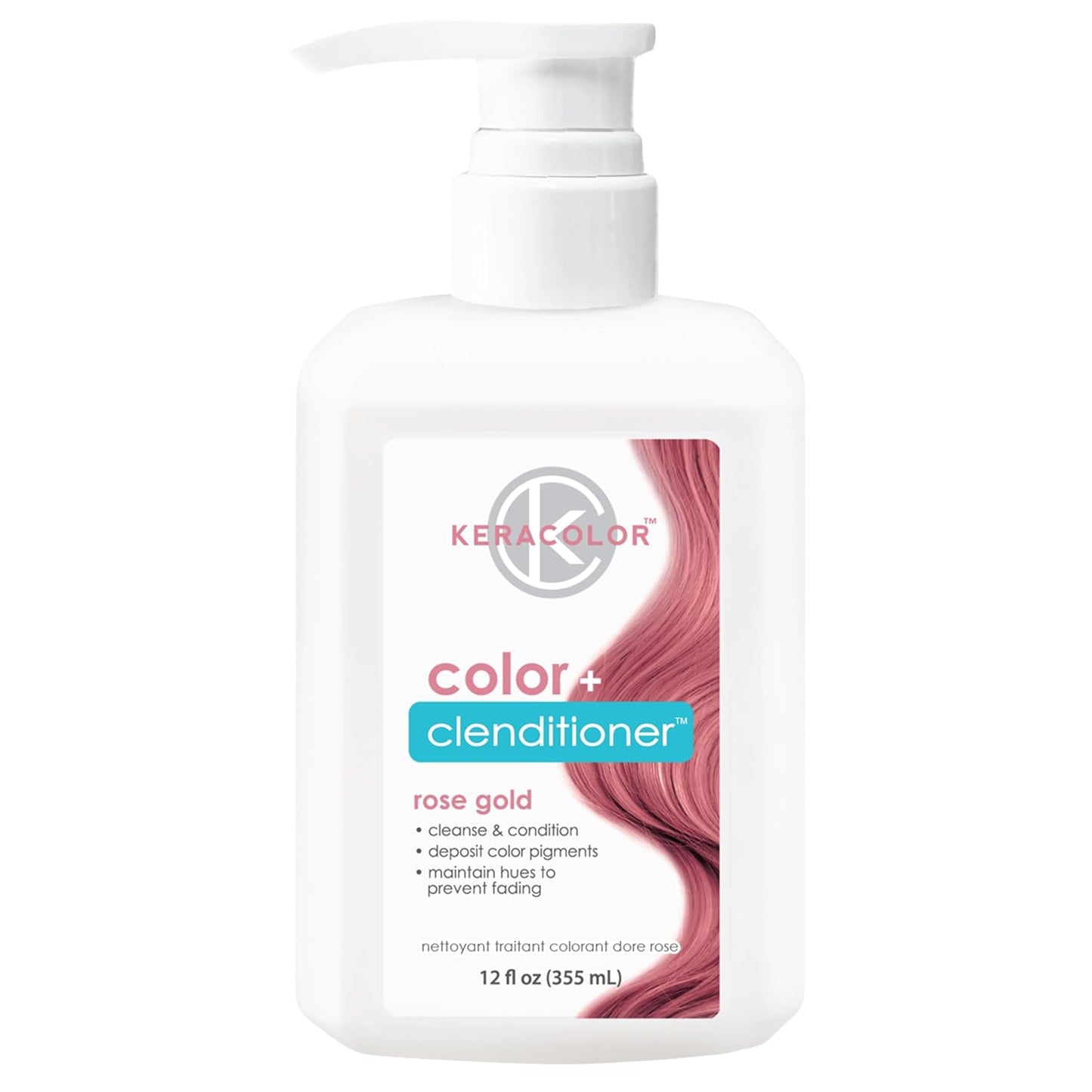Keracolor Color + Clenditioner | 3-In-1 Color-Depositing Conditioner, 12 Fl Oz