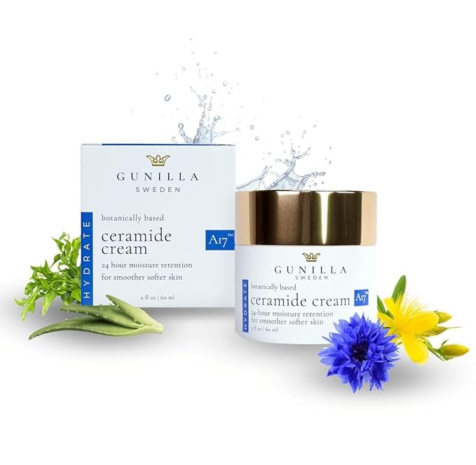 GUNILLA Ceramide Cream A17-17 Actives & Herbals. Plant-Based. No Added Fragrance. Vegan. (2 oz)