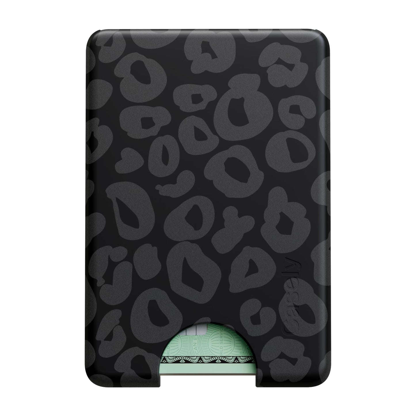 Casely MagWallet | Starfish Wishes | Coral Pink Shimmer | Slim Wallet Card Holder | Compatible with MagSafe | Soft-Touch Hard Silicone | Holds Up to 3 Cards