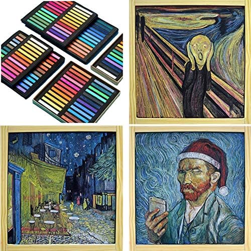 Non Toxic Artist Pastels,Square Soft Pastels Set,Chalks 12/24/36/48 Colors Soft Dry Pastel Artist Chalk Pastel Sticks for Office School Art Drawing Painting Supplies Professional Art Pastel (48Pcs)