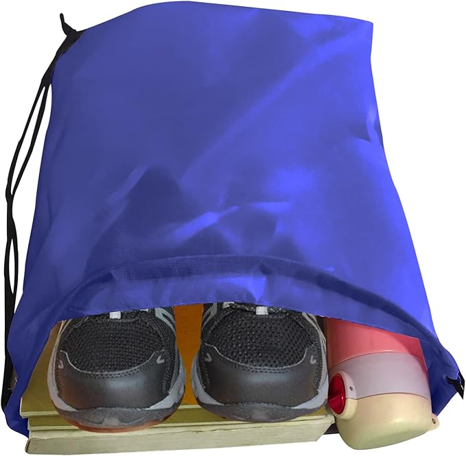 Drawstring Bags Bulk 14 Pcs Drawstring Backpack Bulk Cinch Bag Sackpack for Men Women Gym (Navy Blue)