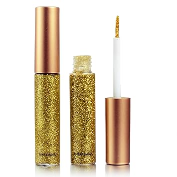 Glitter Eyeliner - Long-lasting Waterproof, High-pigmented Colorful Liquid in Silver, Gold, Pink, Green