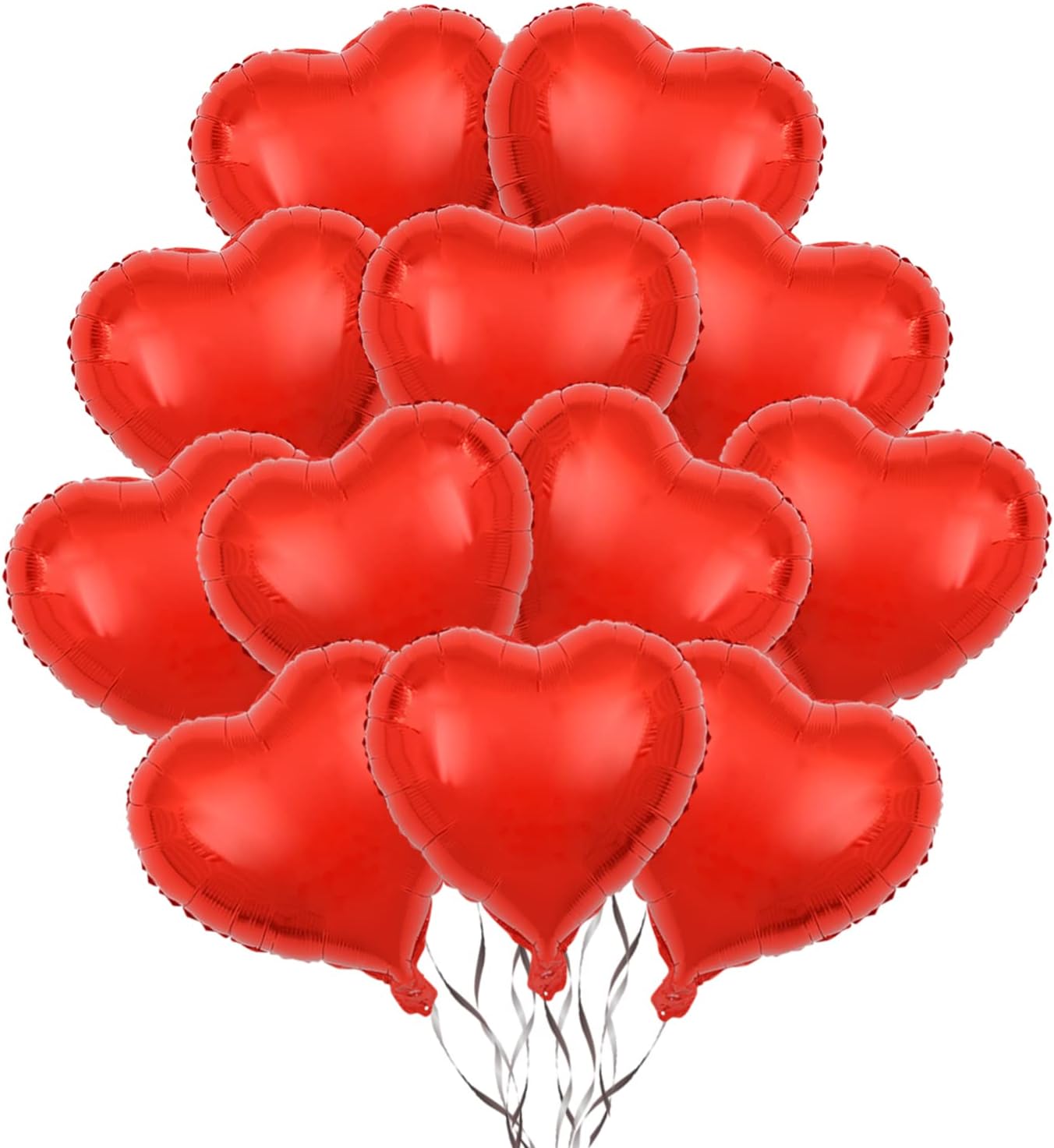 30 pcs Red Heart Balloons 18" Foil Love Balloons Mylar Balloons, heart balloons Valentines Day Decorations Balloons for Valentines Day,Propose wedding Party Backdrop Birthday Party Supplies