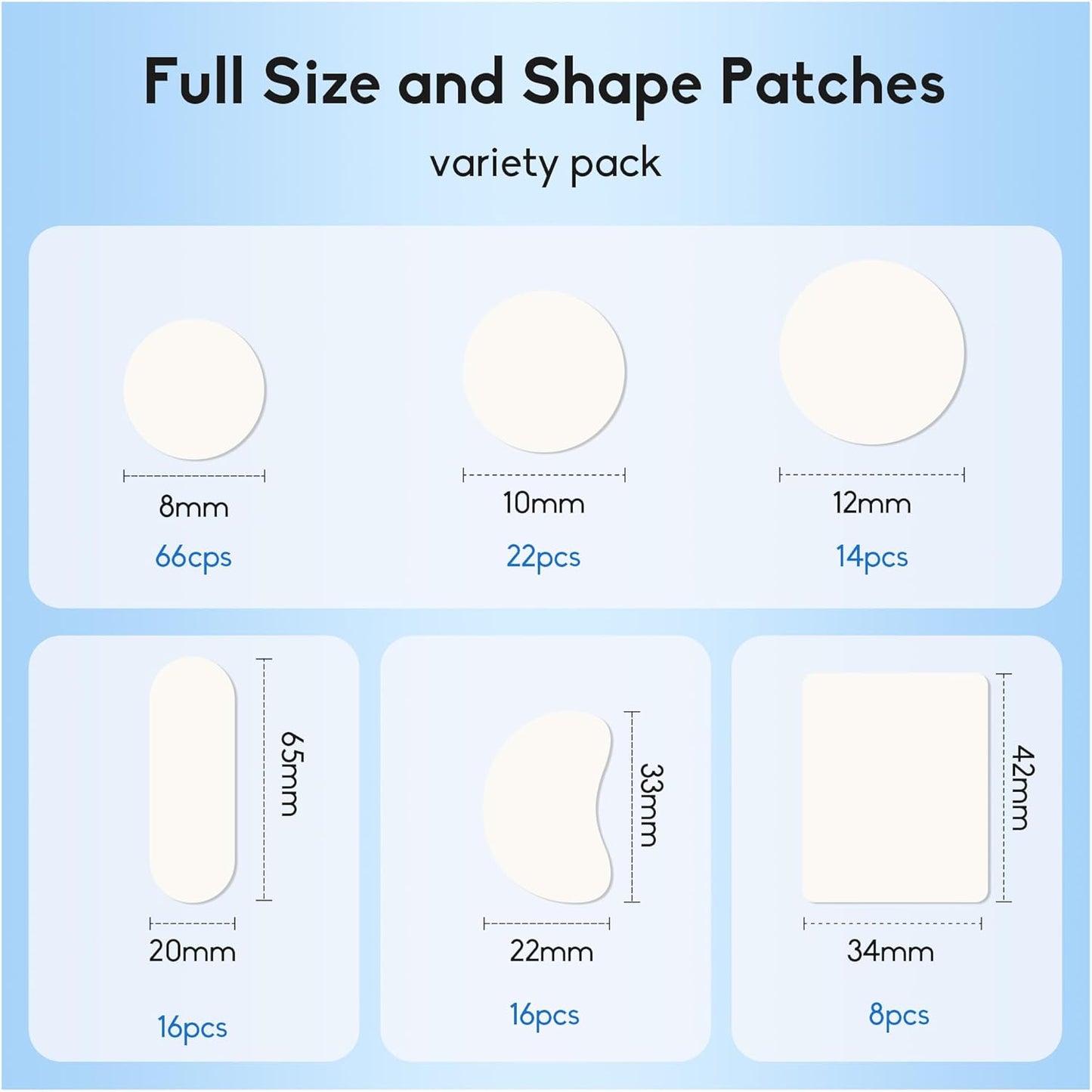 Hydrocolloid Acne Patches | 300 Count | Salicylic Acid & Tea Tree Oil