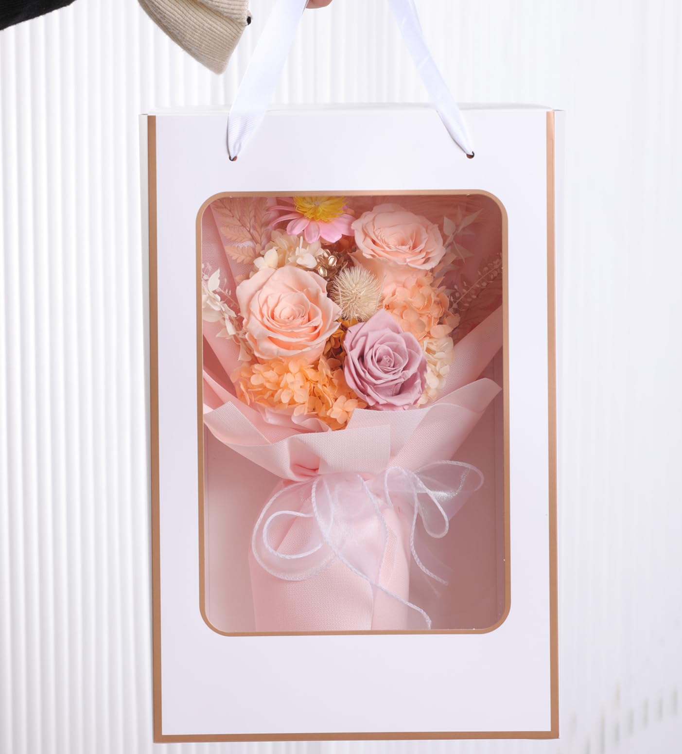lovenfold Flowers for Delivery,Preserved Flowers Bouquets,Purple Rose Bouquets That Last 1-3 Years,Birthday Flowers Gifts for Women Mom Grandma Wife Friends