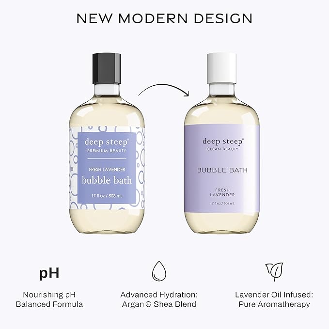 Deep Steep Bubble Bath, 17oz (Fresh Lavender)