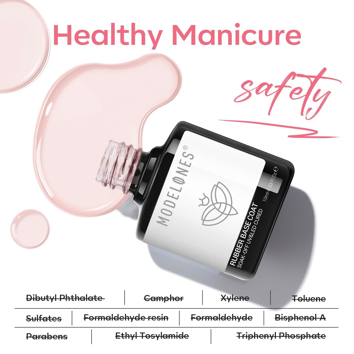 Milky White Rubber Gel Base Coat | 6-in-1 Builder for Strong Nails