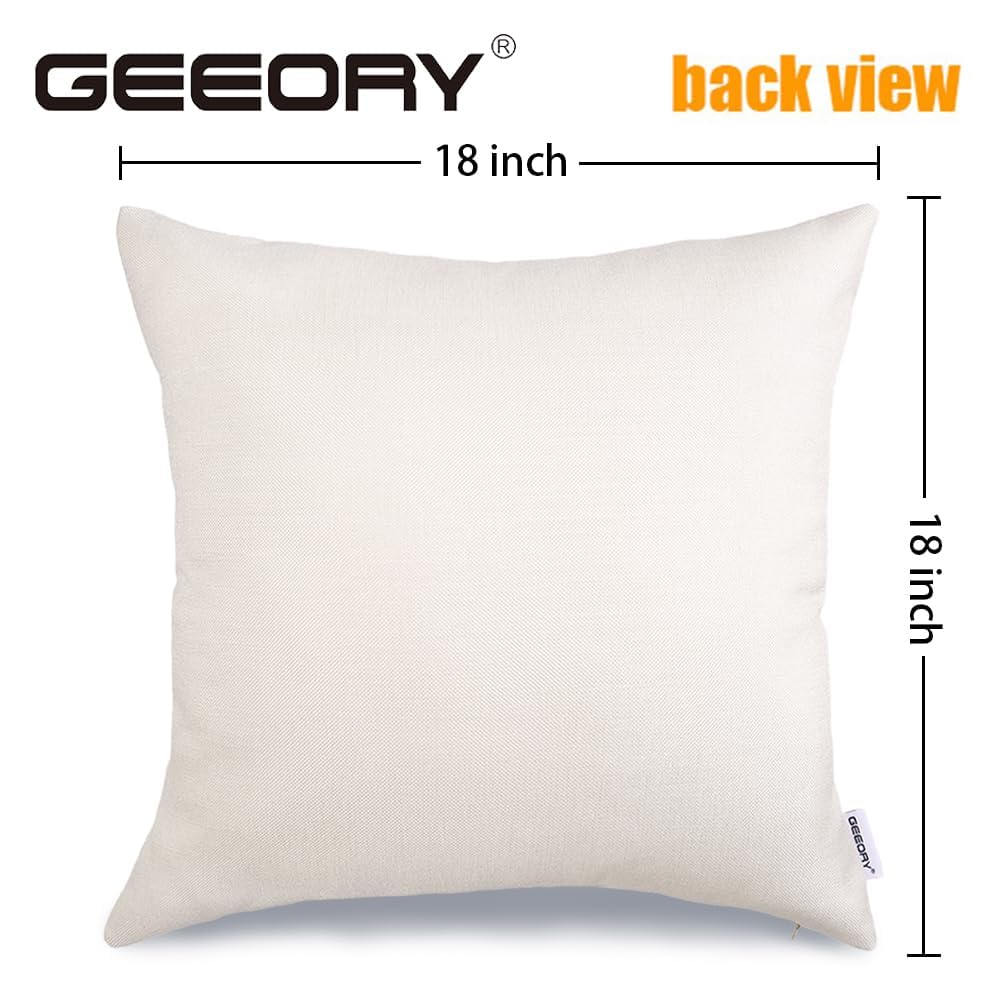 GEEORY Fall Pillow Covers 18x18 Set of 4, Buffalo Plaid Pumpkin and Maple Leaves Autumn Decorative Throw Pillows Farmhouse Decor Thanksgiving Decorations Cushion Case for Sofa
