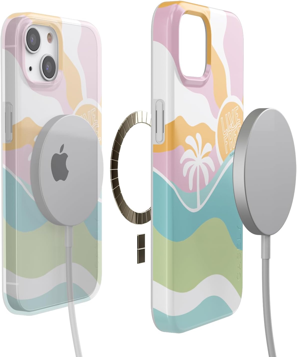 Casely iPhone 13 Case | Field of Flowers | Pastel Floral | Compatible with MagSafe | Classic Ultra Slim Design