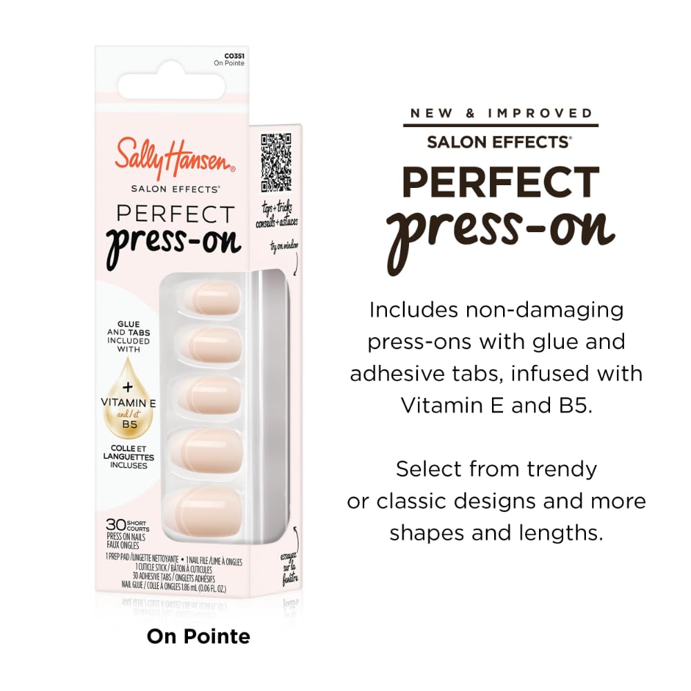Sally Hansen Instant Cuticle Remover | Salon Effects Press-On Nails - 30 Designs