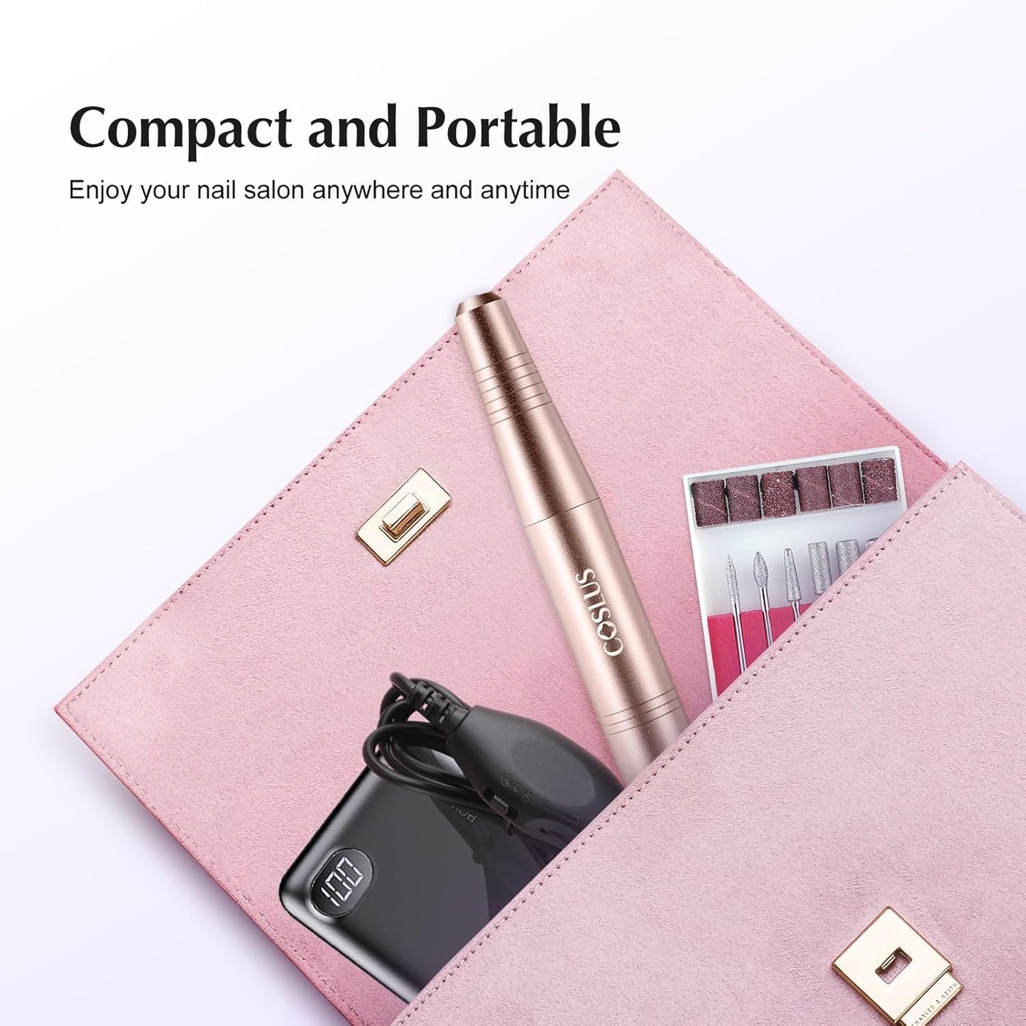 Professional Electric Nail Drill File Kit | Portable Acrylic & Gel Nail Tools