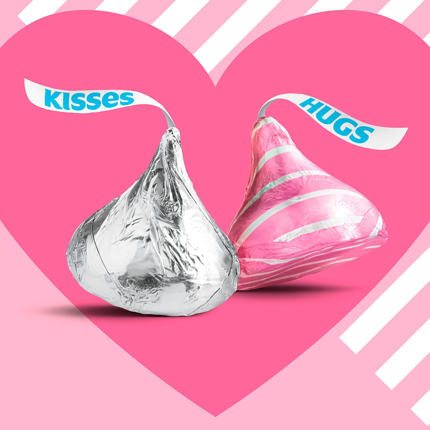 HERSHEY'S HUGS & KISSES Assorted Flavored, Valentine's Day Candy Bag, 23.5 oz