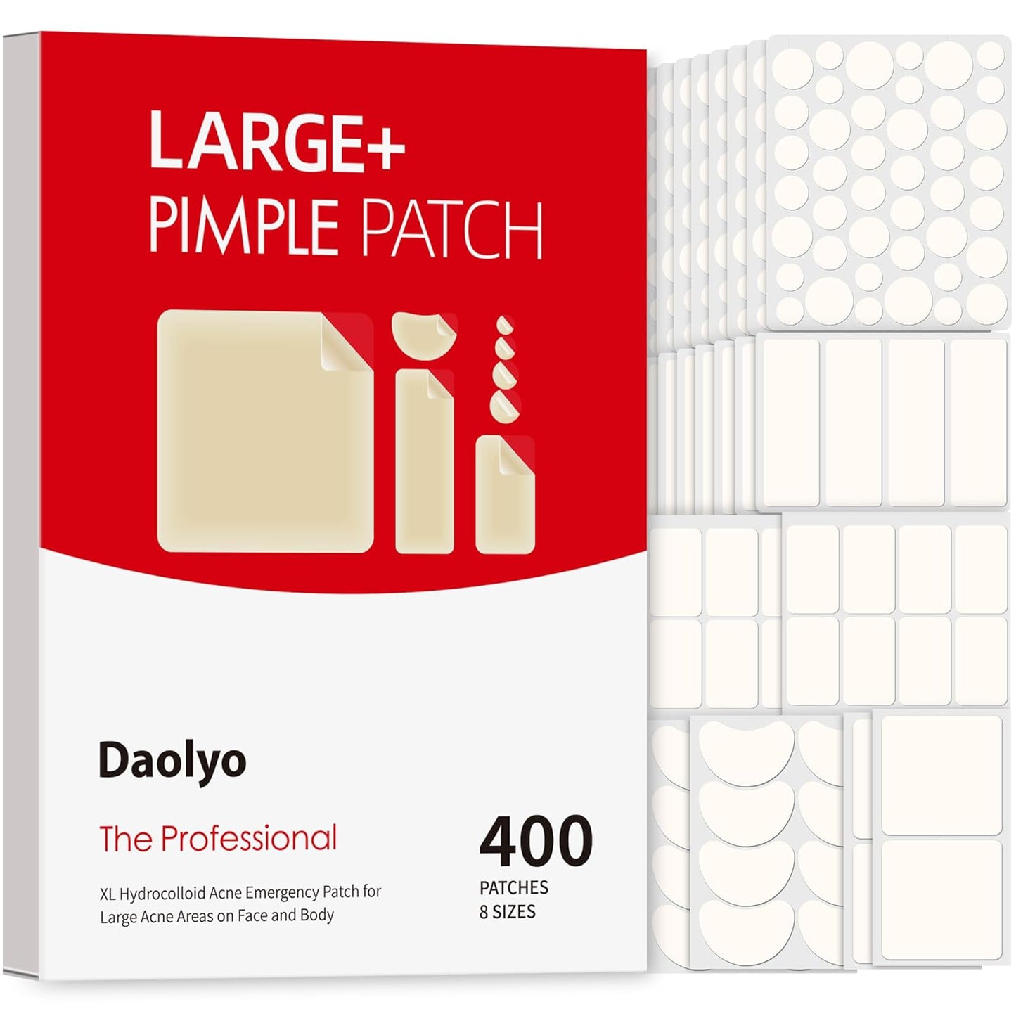 Hydrocolloid Acne Patches | 300 Count | Salicylic Acid & Tea Tree Oil