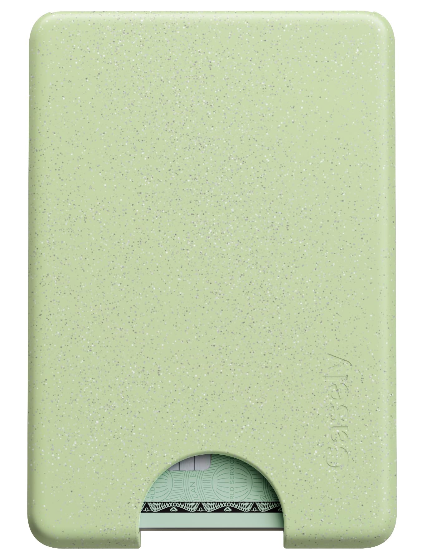 Casely MagWallet | Starfish Wishes | Coral Pink Shimmer | Slim Wallet Card Holder | Compatible with MagSafe | Soft-Touch Hard Silicone | Holds Up to 3 Cards