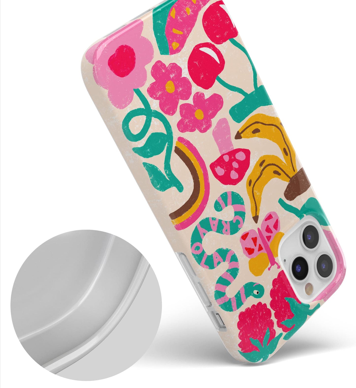 Casely iPhone 13 Pro Case | Fit Check | Neutral Checkerboard | Compatible with MagSafe | Classic Ultra Slim Design