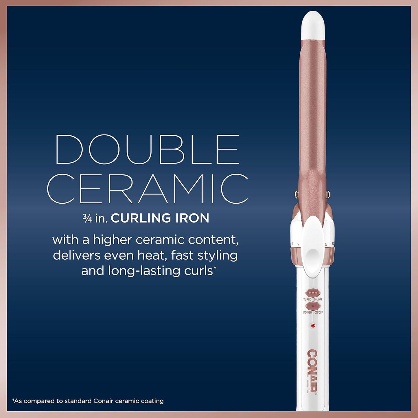 Conair Double Ceramic 1-Inch Curling Iron | Classic Curls for All Hair Lengths
