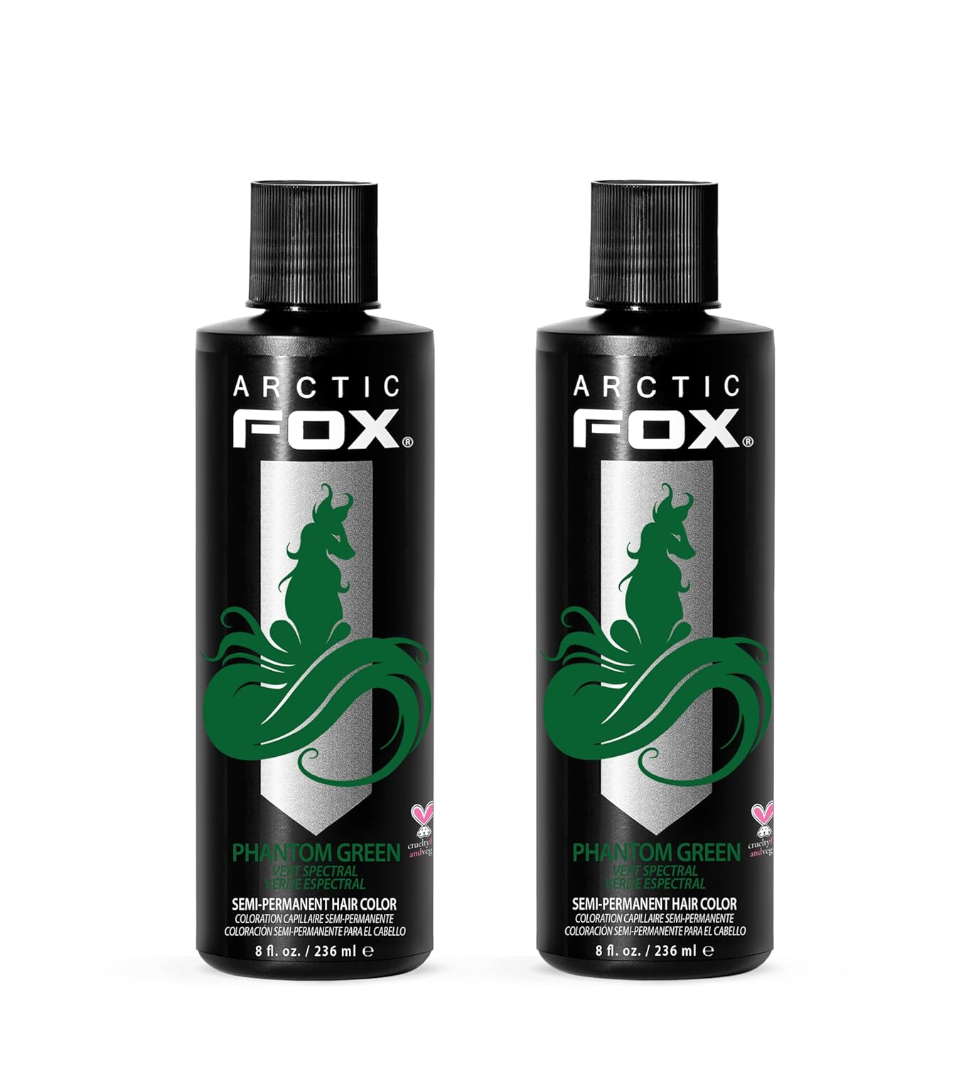 ARCTIC FOX Vegan Semi-Permanent Hair Color Dye | AURORA KISS 5.6 Fl Oz (2-Pack)