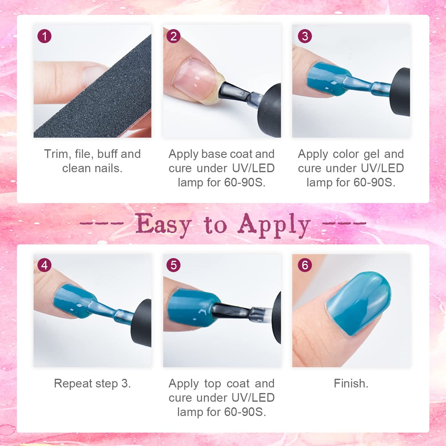 JODSONE 32-Color Jelly Gel Nail Polish Kit | High Shine & Matte Finish