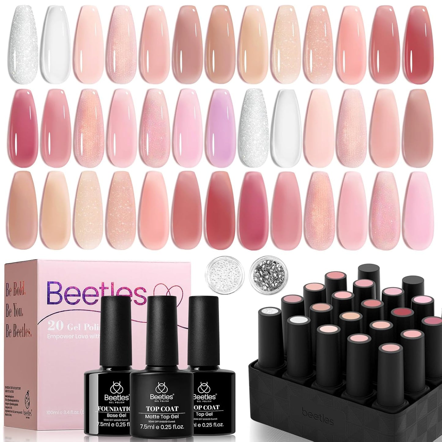 45 Colors Gel Nail Polish Kit | UV Light & Nail Tools | Travel-Friendly Gift for Women