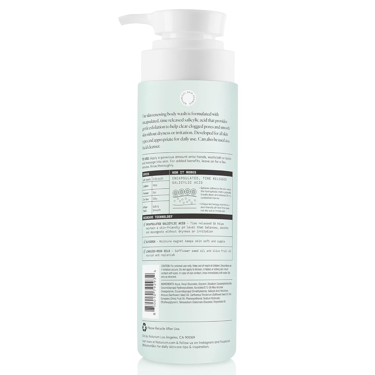 Salicylic Acid Body Wash – Gentle & Smoothing Cleanser | 16.9 Oz