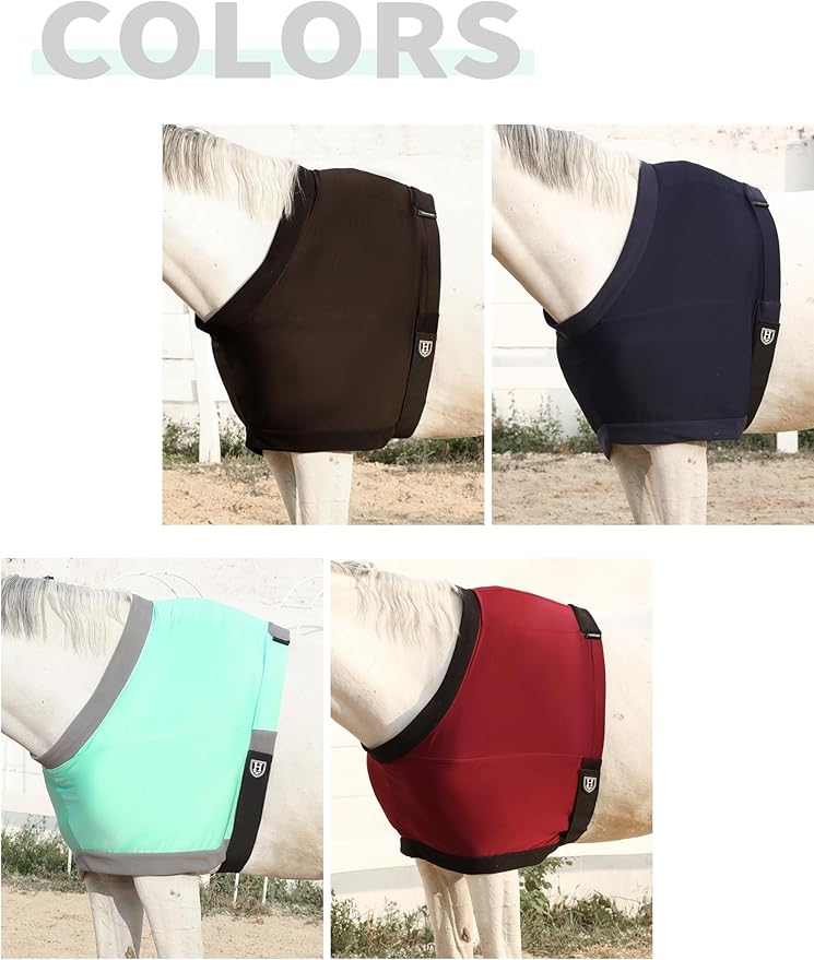 Harrison Howard Horse Shoulder Guard Thick Stretchy with Inner Soft Fleece Lining Adding Comfort Prevents Chafing Summer Mint M