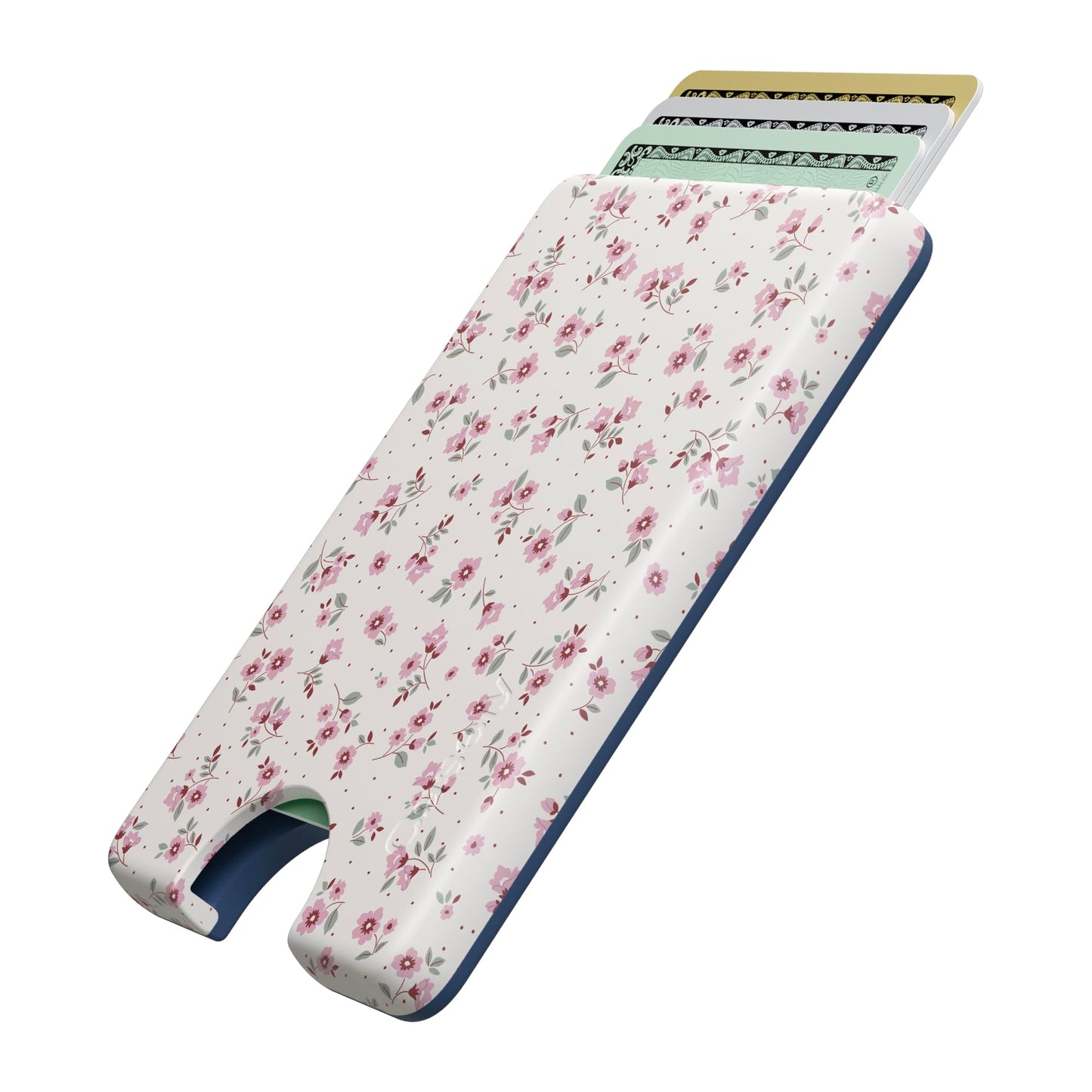 Casely MagWallet | Starfish Wishes | Coral Pink Shimmer | Slim Wallet Card Holder | Compatible with MagSafe | Soft-Touch Hard Silicone | Holds Up to 3 Cards