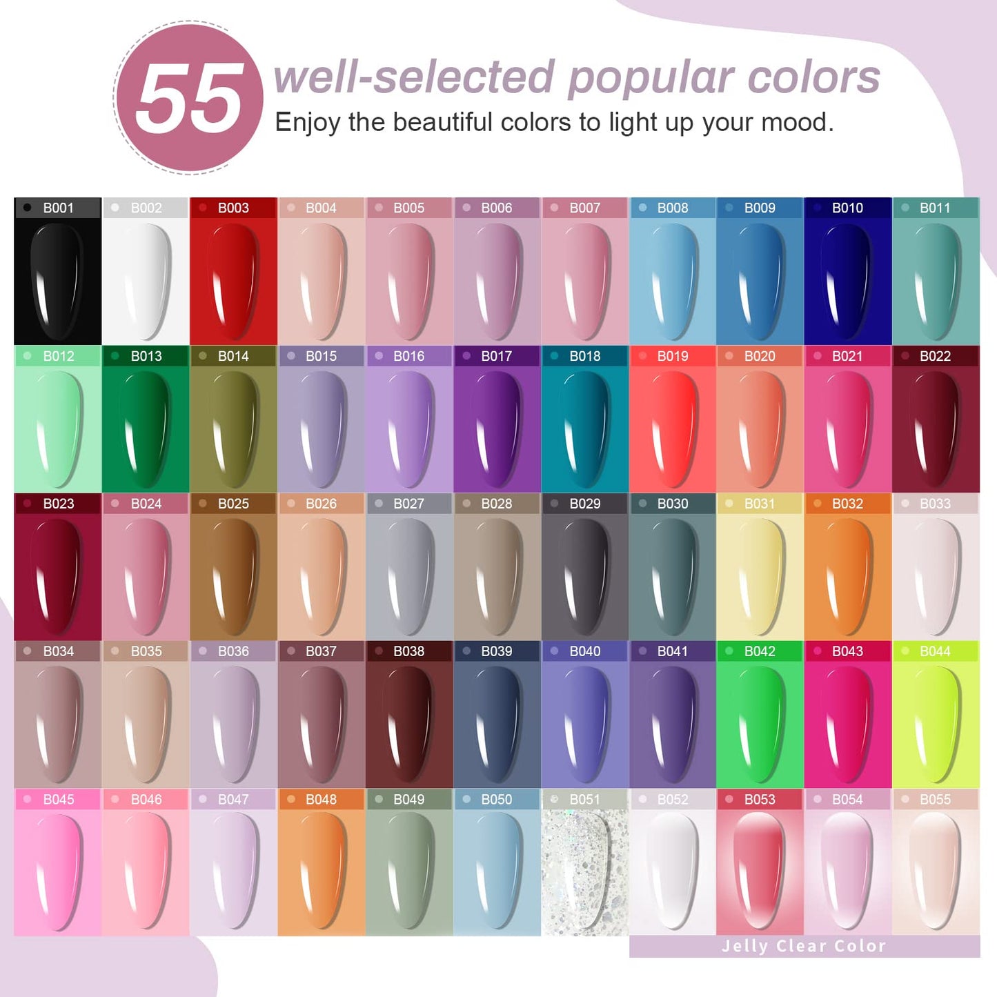 23-Piece Colorful Gel Nail Polish Kit | Classic Matte & Glossy Top Coats