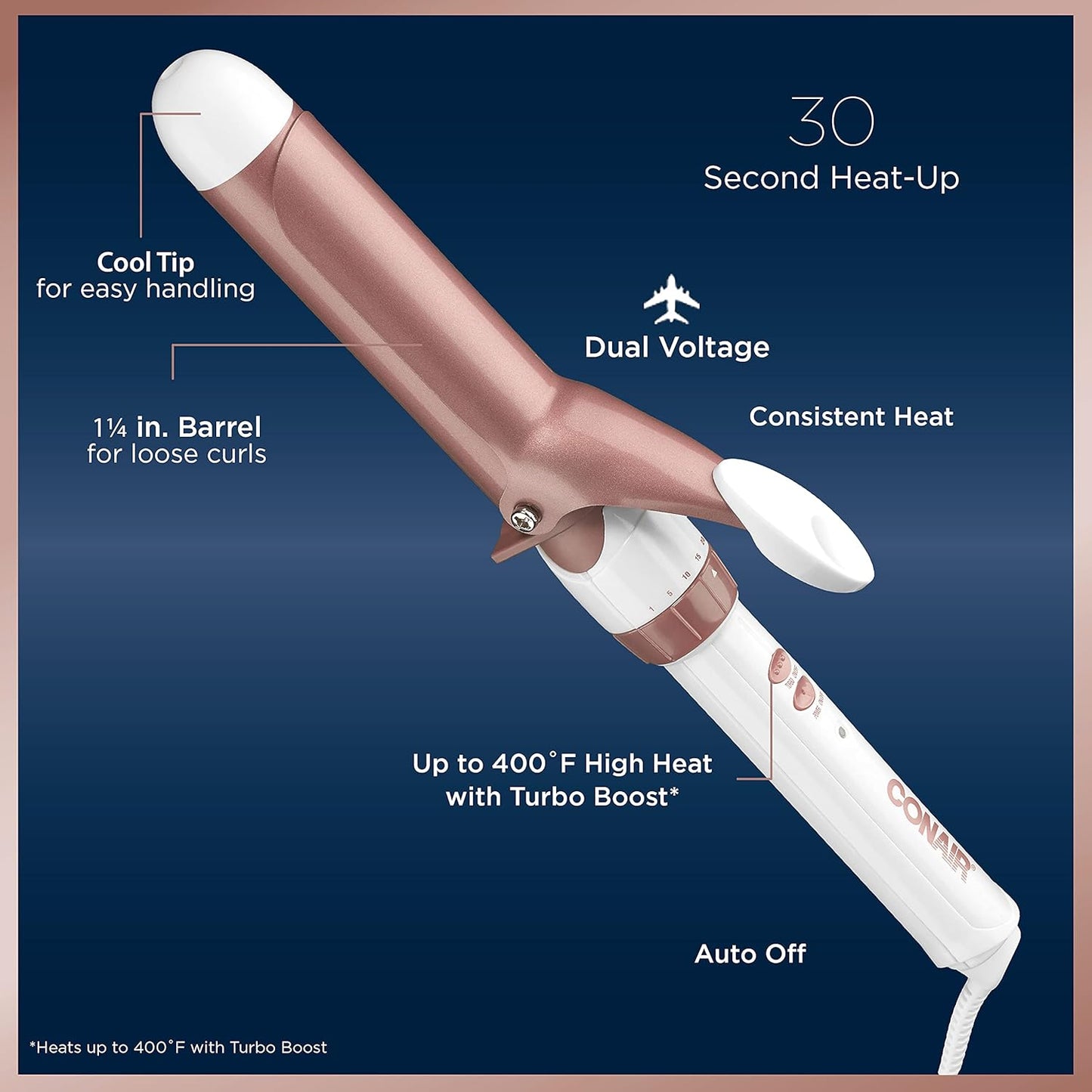 Conair Double Ceramic 1.5-Inch Curling Iron | Soft Waves for Medium & Long Hair