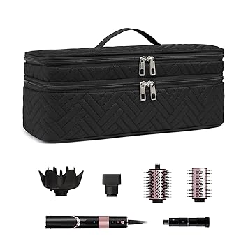 Double-Layer Carrying Case Apply to Revlon One-Step Hair Dryer, Travel Bag for Volumizer/Styler,Water Resistant Storage Organizer Box,Compatible with FlexStyle Attachment (Bag Only)