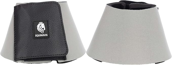 Equinavia Toki Bell Boots for Horses | Neoprene Overreach Boots - Steel Grey - S