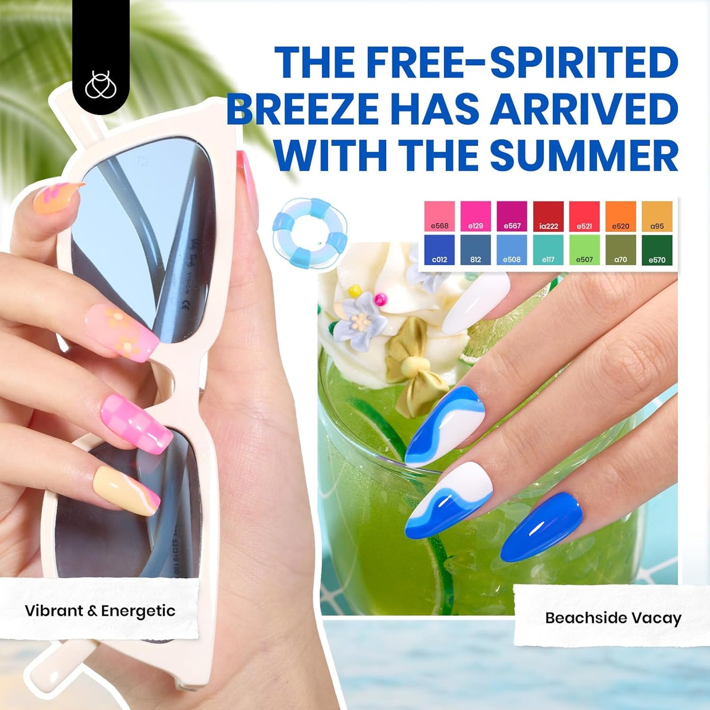 Beetles 36-Color Gel Nail Polish Set | Sparkle & Glitter | Manicure Kit for Women