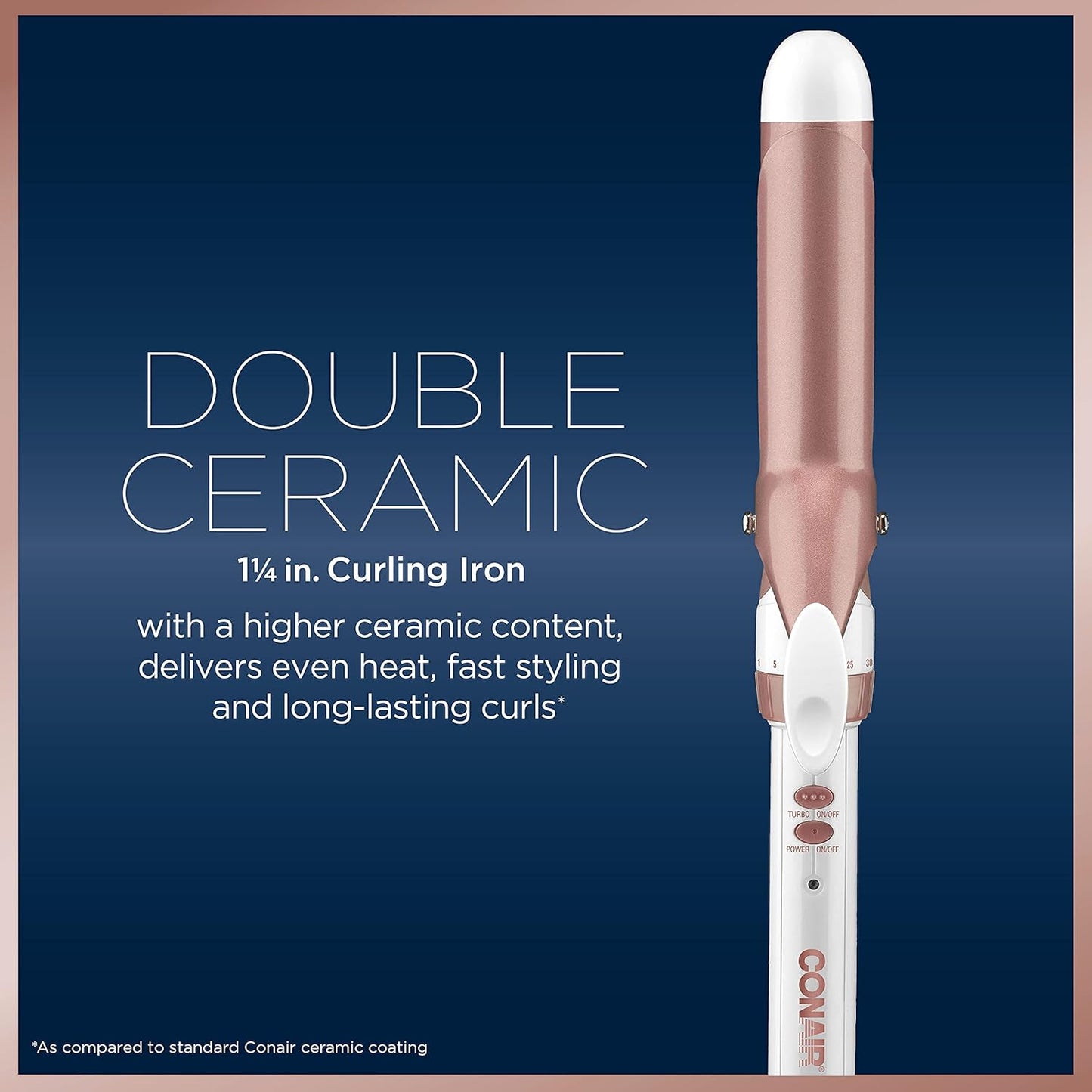 Conair Double Ceramic 1.5-Inch Curling Iron | Soft Waves for Medium & Long Hair