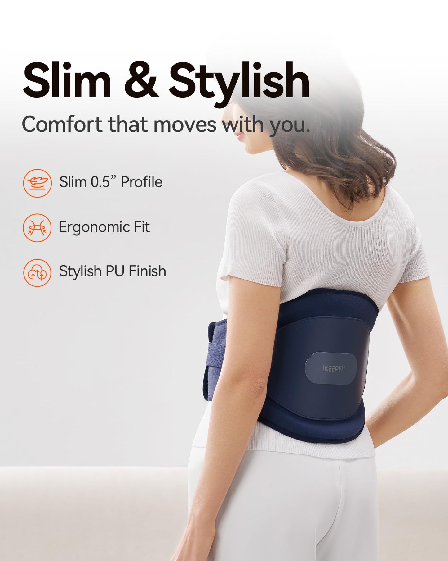 Portable Heating Pad with Massager for Back Pain Relief: MAXwarm® 3.0, IKEEPFIT® Electric Cordless Heat Pad for Period Cramps, Extra Large 65", 8000mAh Battery, Gift for Women Men(Beige)