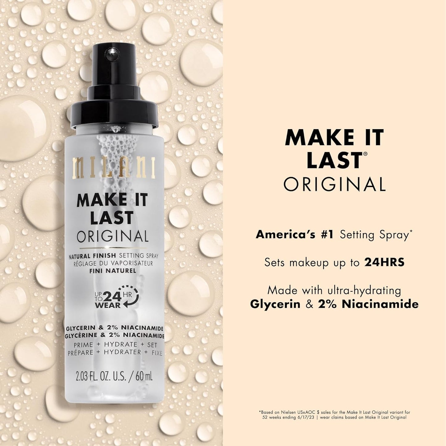 Milani Dewy Setting Spray & Primer | Hydrating Makeup Finish | 2 Pack