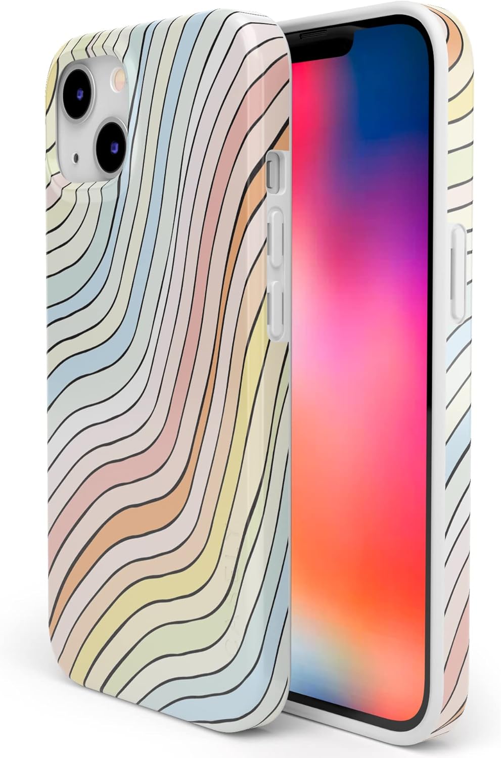 Casely iPhone 13 Case | Field of Flowers | Pastel Floral | Compatible with MagSafe | Classic Ultra Slim Design