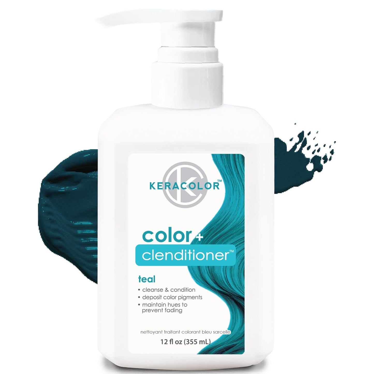 Keracolor 3-In-1 Color-Depositing Conditioner | Gently Cleanses & Conditions | 12 Fl Oz