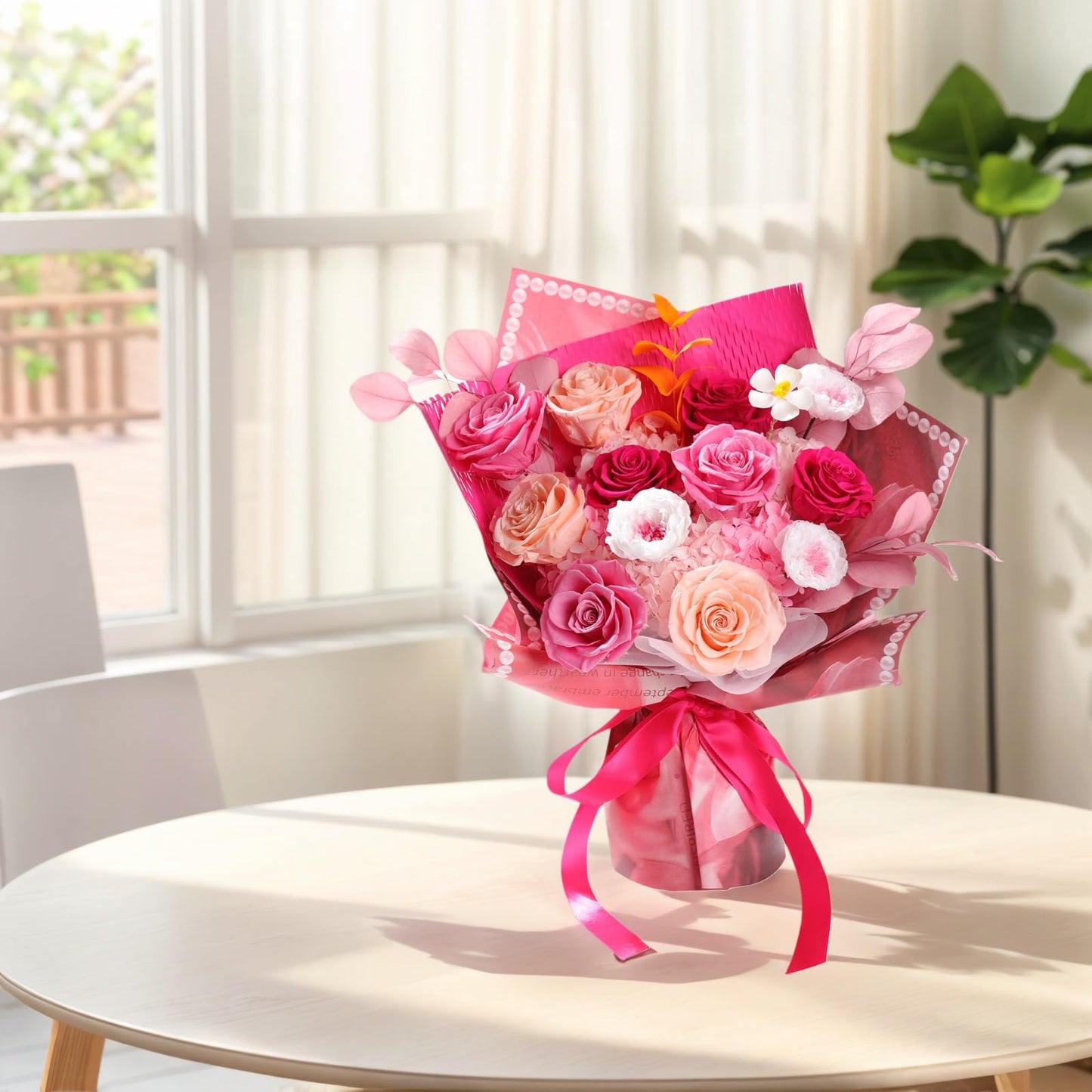 lovenfold Flowers for Delivery,Preserved Flowers Bouquets,Purple Rose Bouquets That Last 1-3 Years,Birthday Flowers Gifts for Women Mom Grandma Wife Friends