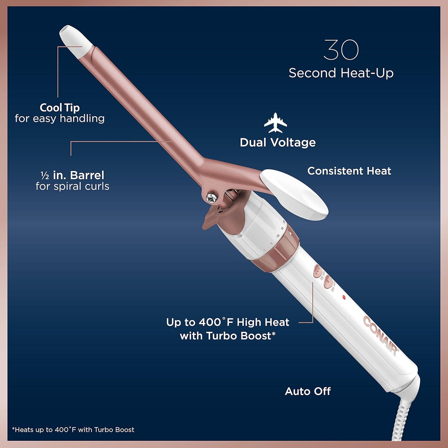 Conair Double Ceramic 1.5-Inch Curling Iron | Soft Waves for Medium & Long Hair