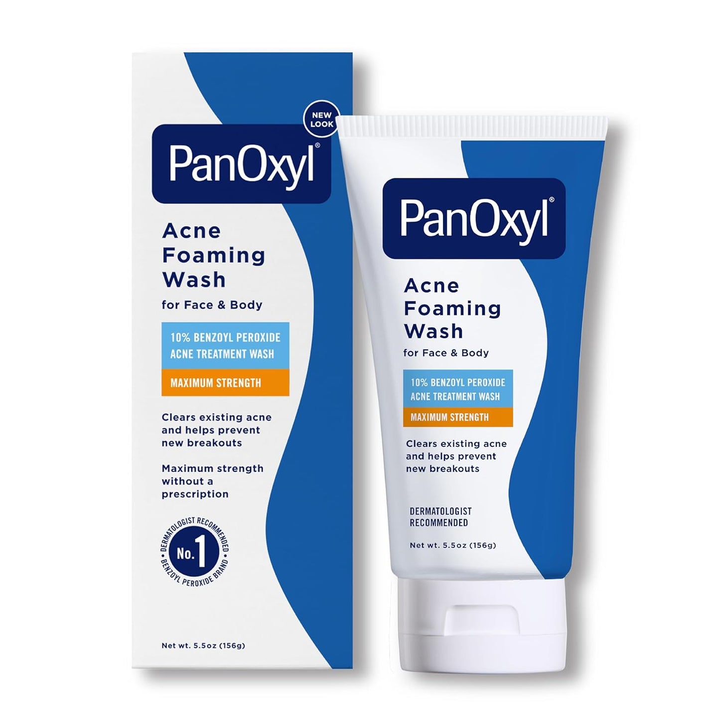 PanOxyl 10% Benzoyl Peroxide Acne Foaming Wash | Maximum Strength | 5.5 Oz