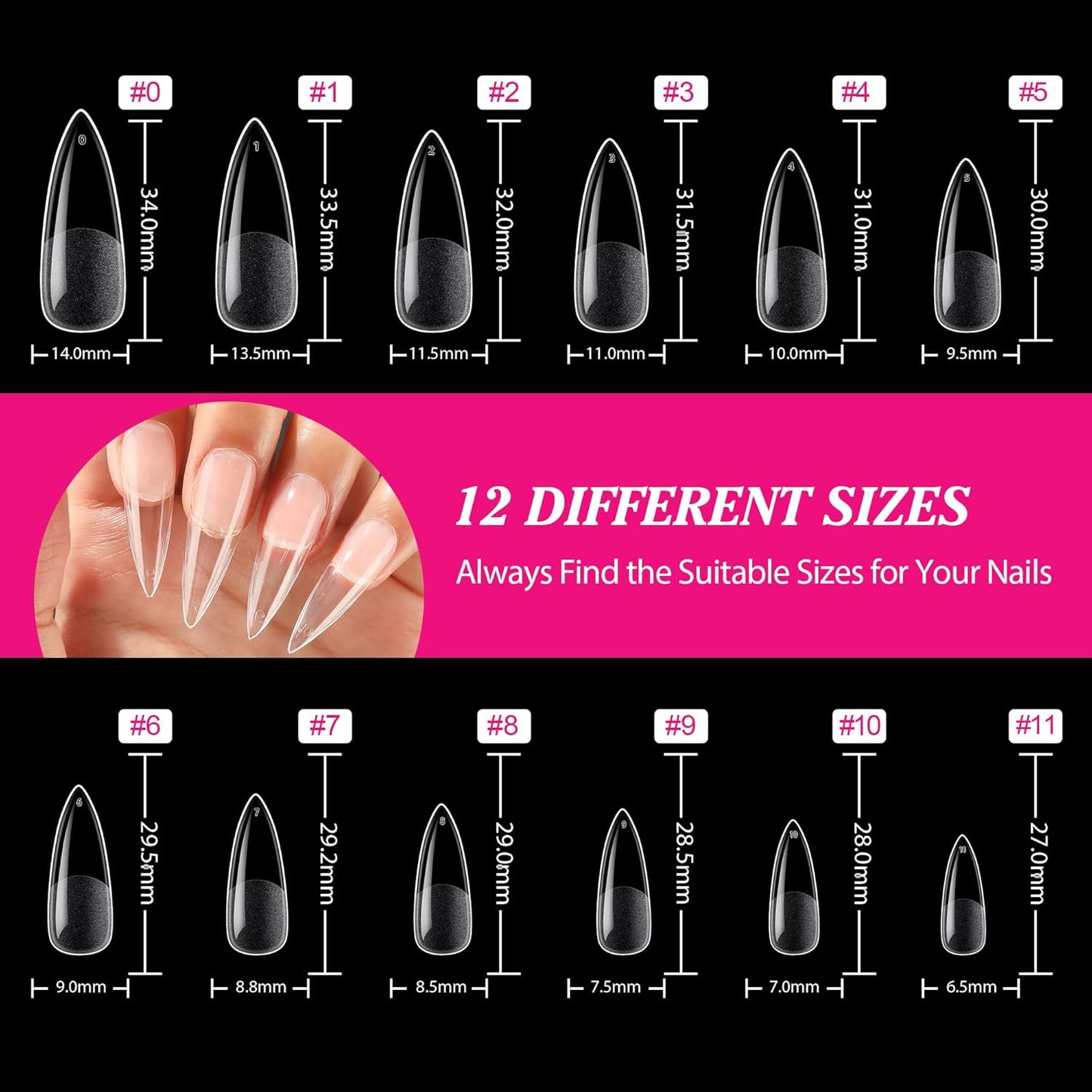 Soft Gel Nail Tips | 40ml Strong Adhesive Gel for Acrylic & Press-On Nails