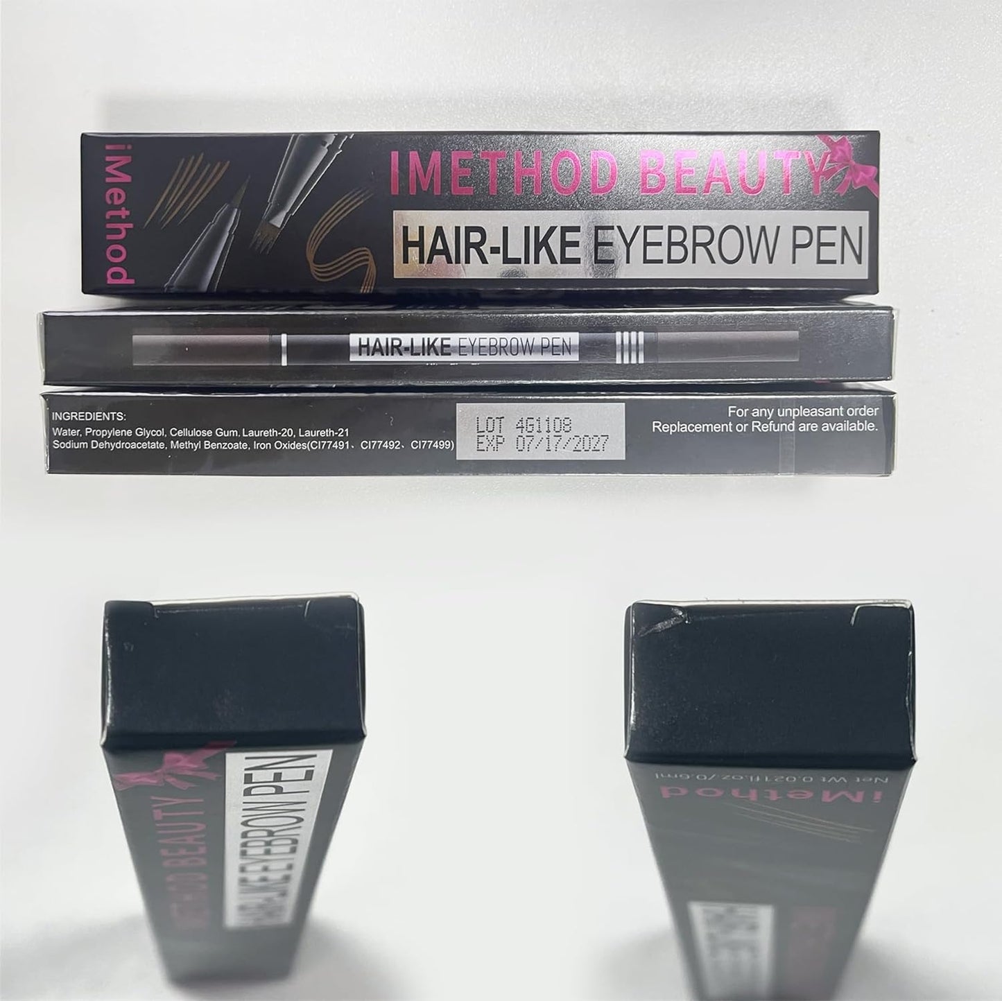 iMethod Microblading Eyebrow Pen | 2-in-1 Dual-Ended Pencil for Women – Grey