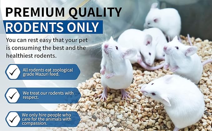 MiceDirect EST. 2003 200 Frozen Mice Combo Pack of Small Fuzzies and 100 Feeders Snake Food for Corn Snakes Ball Pythons Lizards (.5-1.5 in)(700 Grams Min)