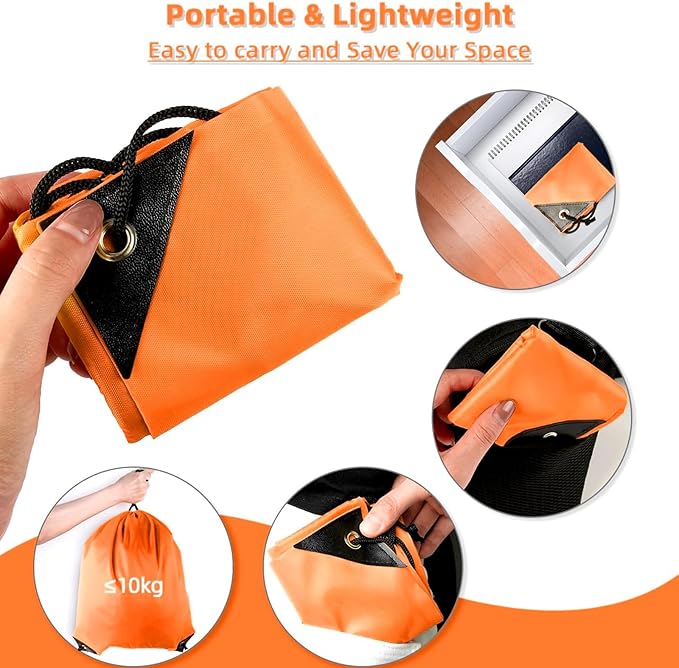 GoodtoU Nylon Drawstring Gym Bag - Cinch Sack Backpack for Sport, Traveling and Teams (60Pcs, Orange)