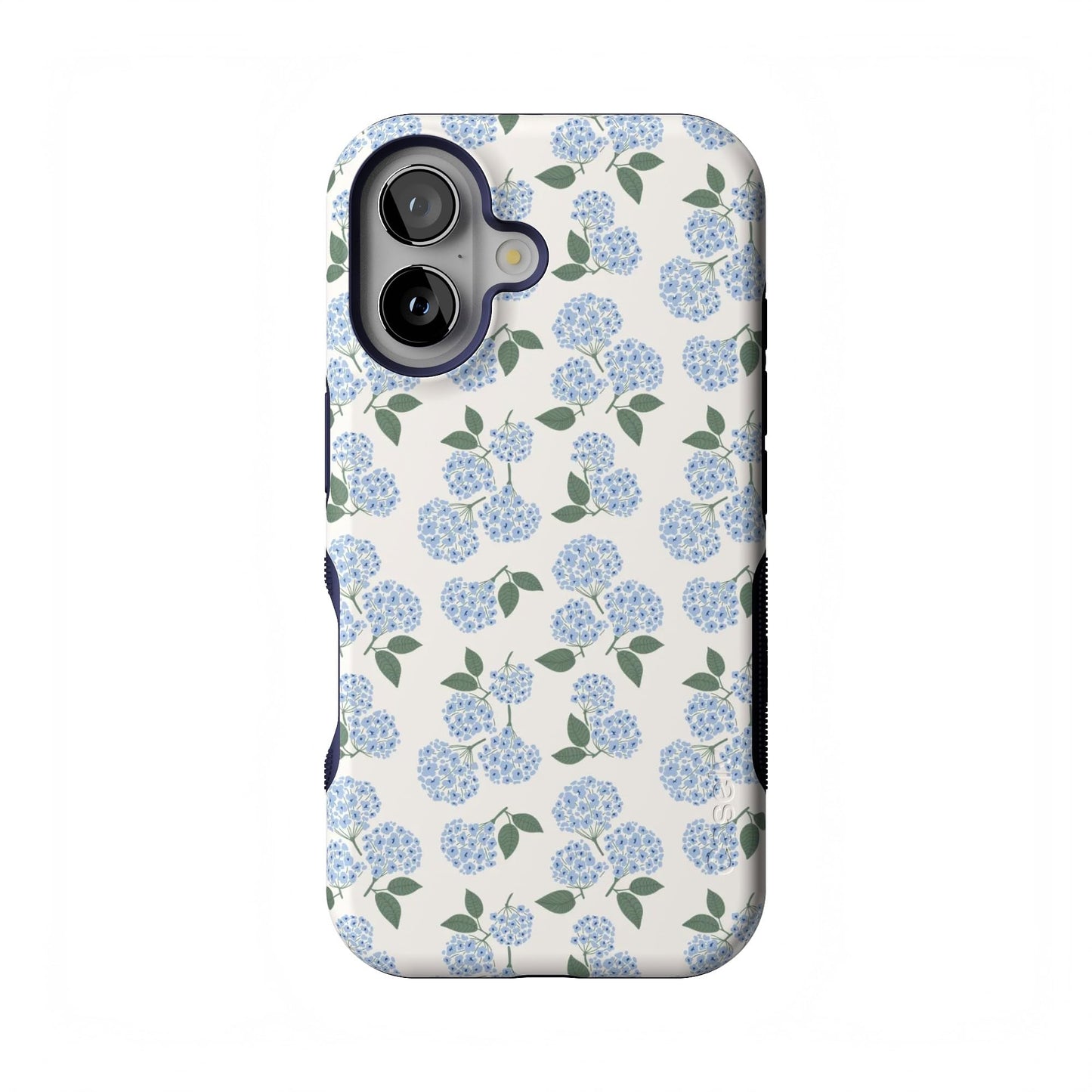 Casely iPhone 16 Case | Nantucket Cottage | Blue Hydrangea | Compatible with MagSafe | Bold Protective Design