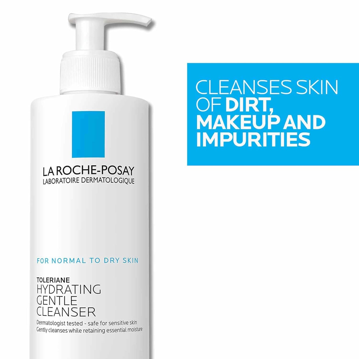La Roche-Posay Toleriane Hydrating Face Cleanser | Niacinamide & Ceramides | Fragrance-Free for Sensitive Skin