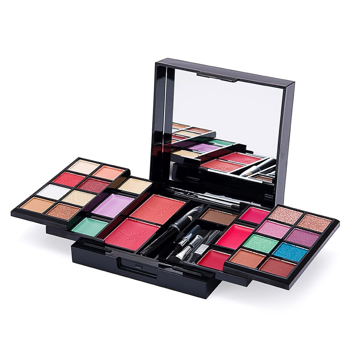 Makeup Eyeshadow Palettes, 25 Colors Protable Multifunction Blush Eyebrow Powder Contour Palettes with Makeup Brush, Matte Shimmer Pearl Eyeshadow Makeup for Daily Party Makeup #7