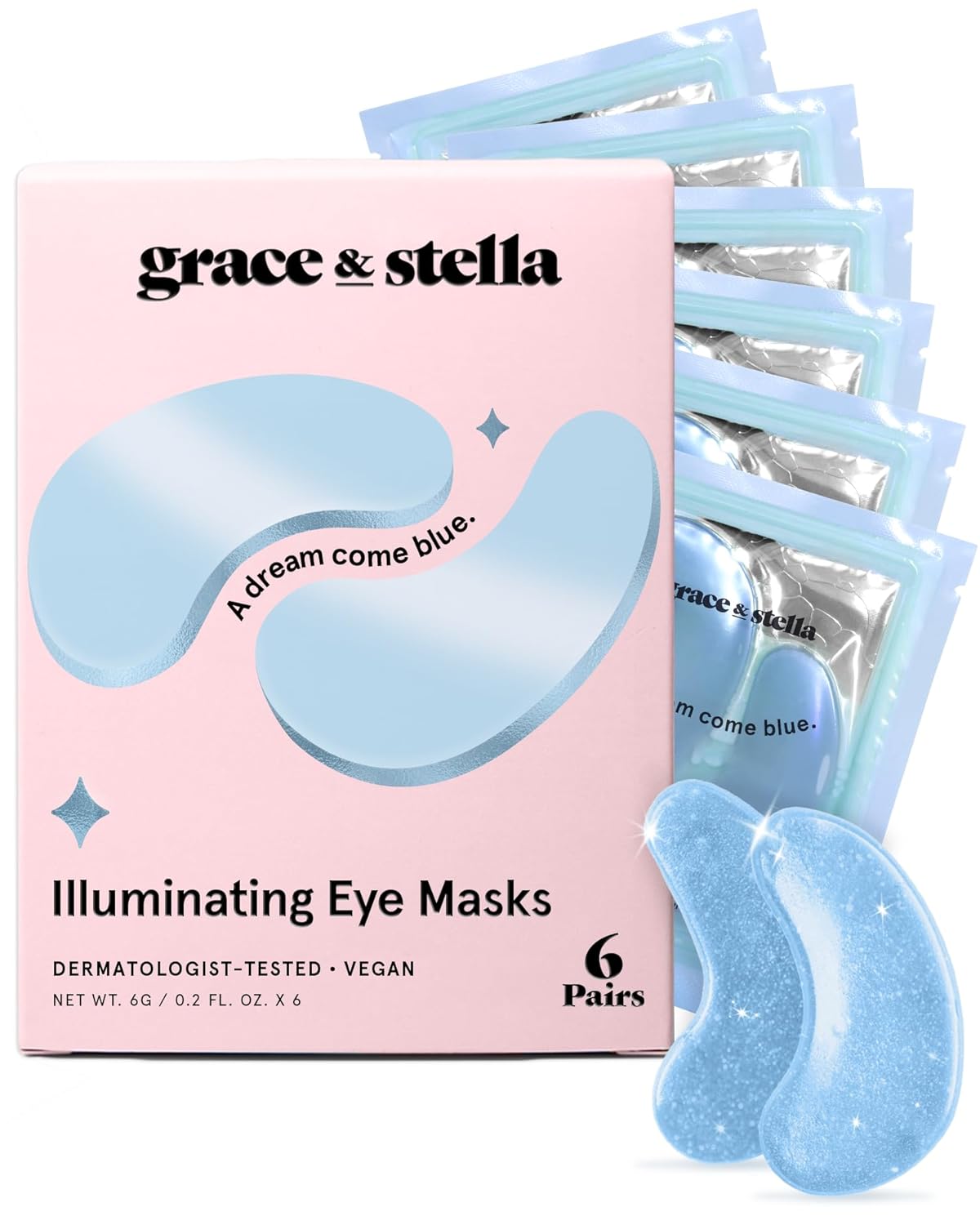 Grace & Stella Vegan Under Eye Masks | Reduce Dark Circles & Puffiness (24 Pairs)