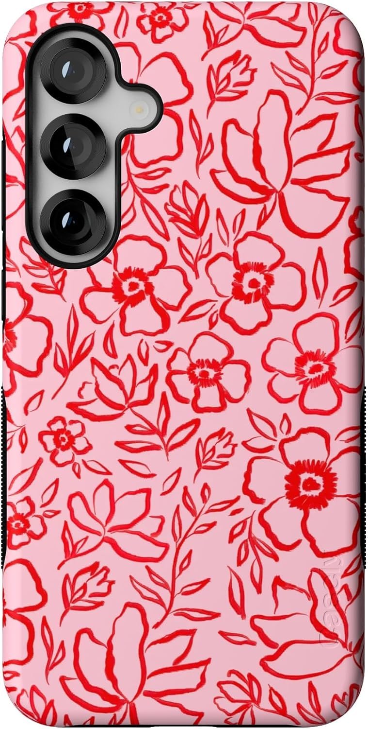 Casely Galaxy S25 Plus Case | Ink & Iris | Vintage Floral | Compatible with MagSafe | Bold Protective Design